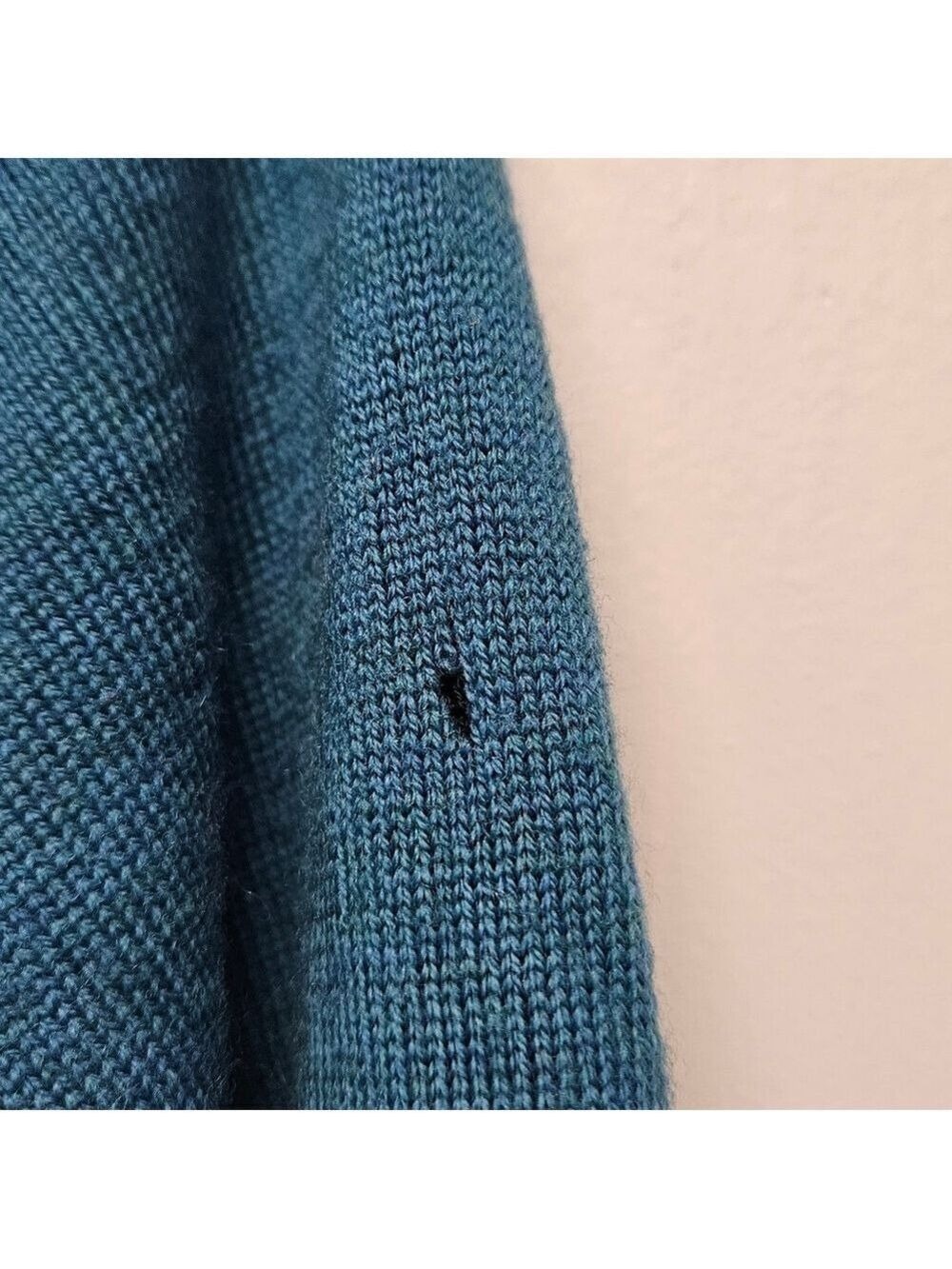 Eileen Fisher Teal Long Sleeve Sweater Dress Size Medium - Picture 4 of 4